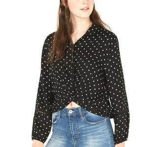 American Rag Juniors' Polka Dot Twist Crop Top